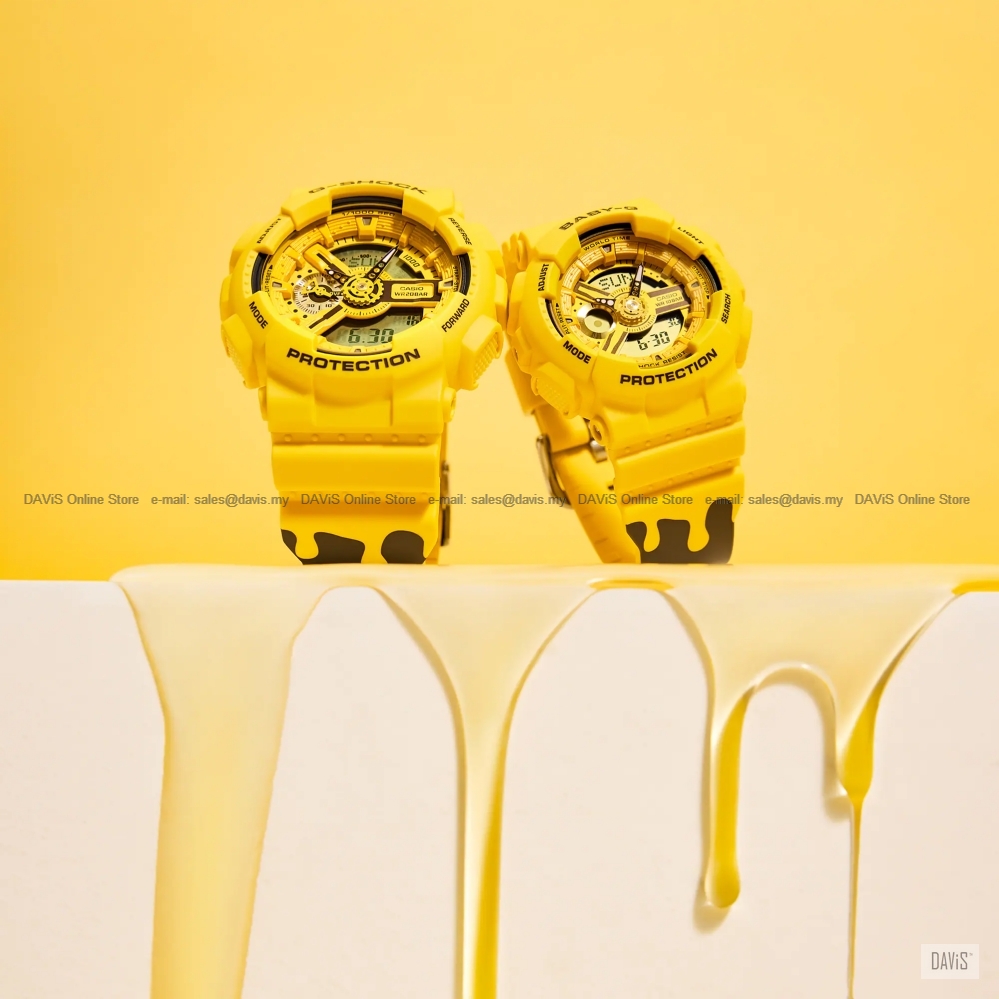 CASIO SLV-22A-9A Pair Lover Couple Watch Honey-Inspired Yellow Brown