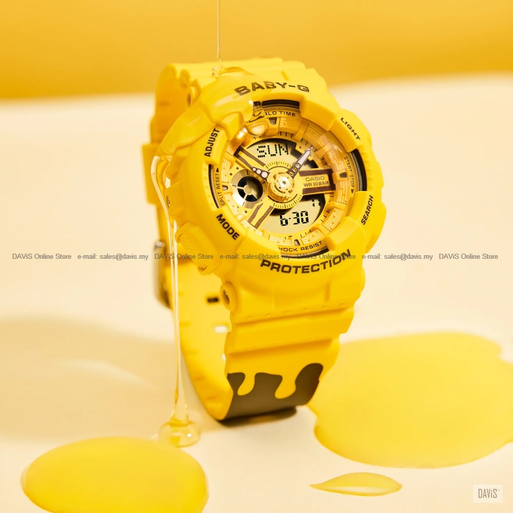 CASIO SLV-22A-9A Pair Lover Couple Watch Honey-Inspired Yellow Brown