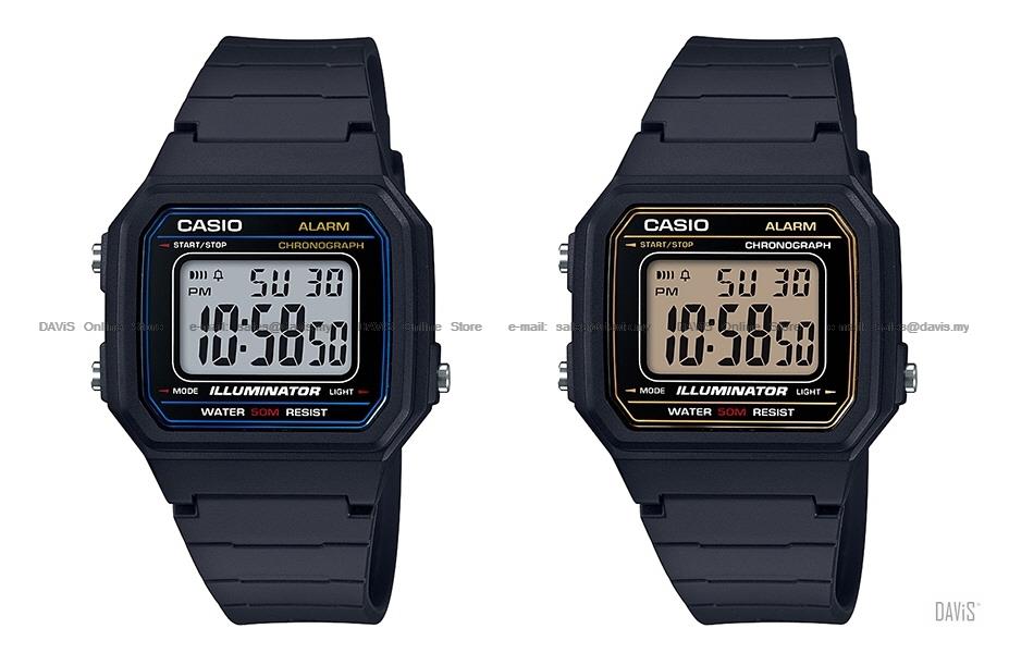 CASIO W-217H STANDARD digital large display stopwatch resin *Variants