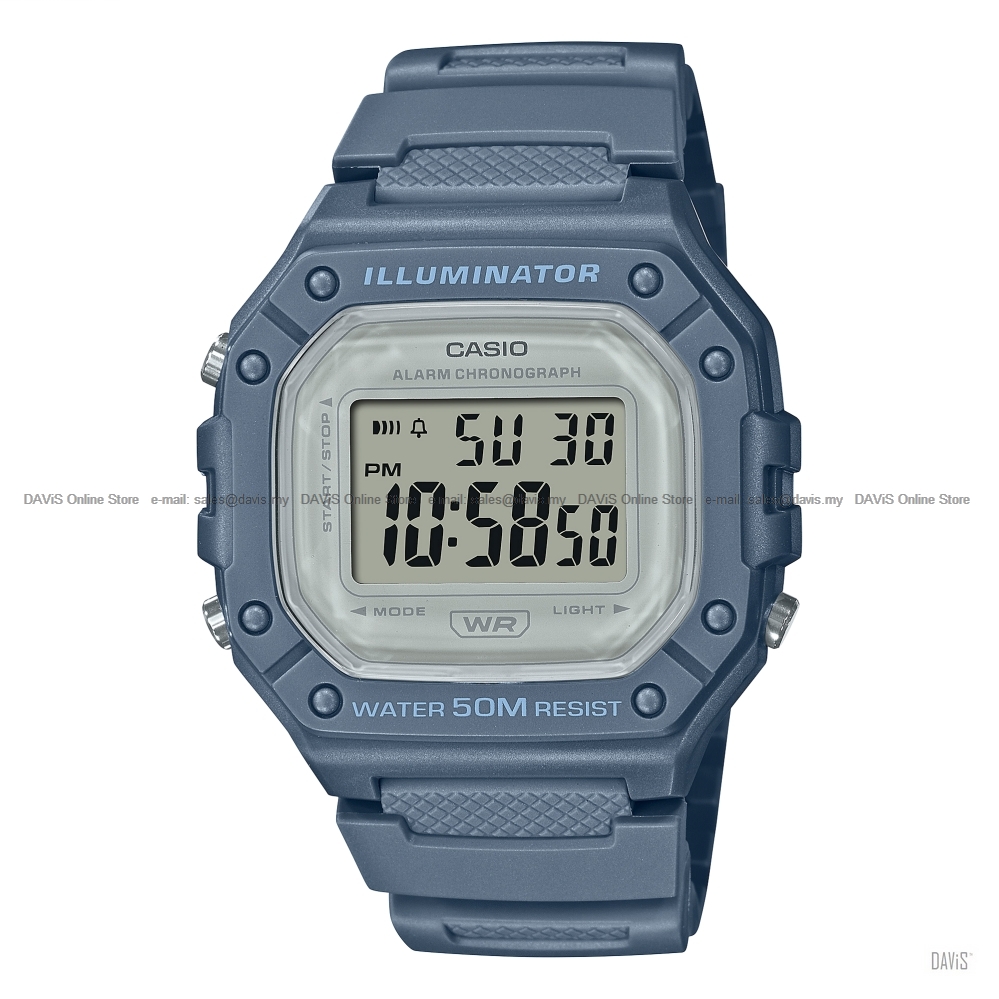 CASIO W-218HC STANDARD Digital Stopwatch Alarm Resin Strap