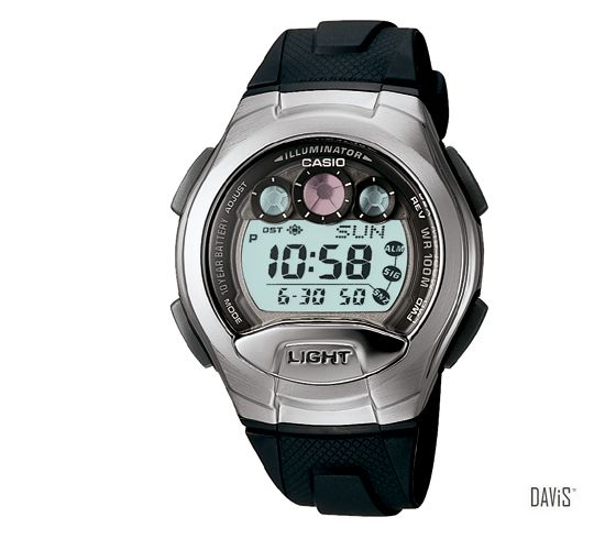 CASIO W-755-1AV STANDARD e-DATA memory resin strap watch black