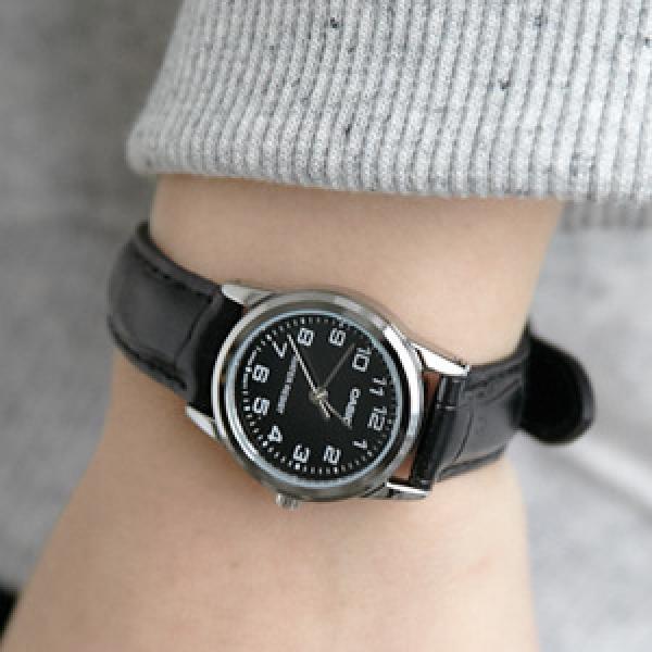 Casio Ltp V001l 7b Black Leather Watch For Women - Daftar 