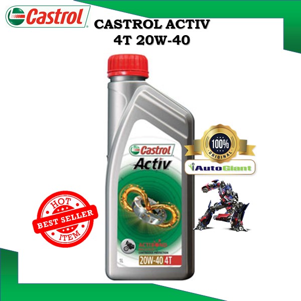 Castrol Activ 4T 20W-40 Continuous Protection for 4-Stroke Motorcycles