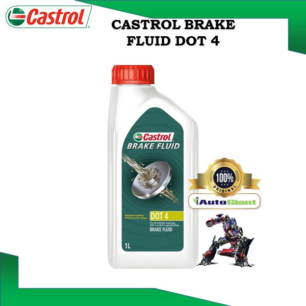 CASTROL BRAKE FLUID DOT 4, 1L Synthetic Glycols and Borate Ester