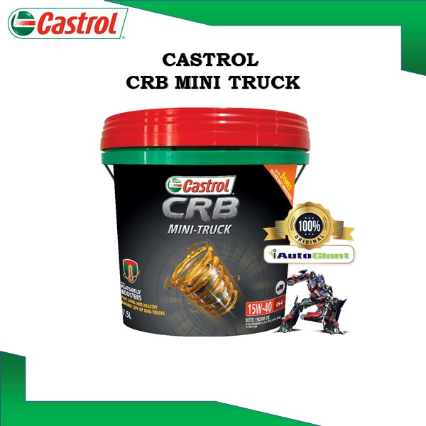 CASTROL CRB MINI TRUCK 15W40 CH-4, 7.5L, PAIL DIESEL ENGINE OIL