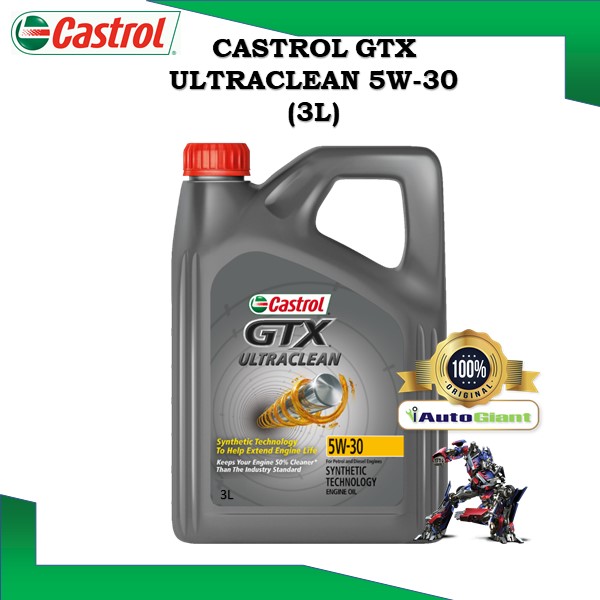 Castrol GTX ULTRACLEAN 5W-30 SN/CF for Petrol and Diesel Vehicles (3L)