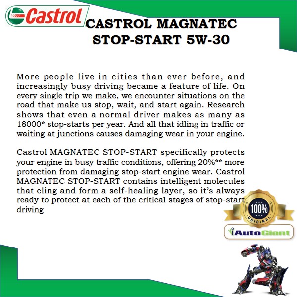 Castrol MAGNATEC Stop-Start 5W-30 SN for Petrol, Diesel  &amp; Hybrid ..