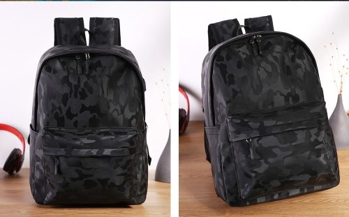 Casual Leather Backpack Laptop Bag Light Weight Waterproof Travel Student Bag