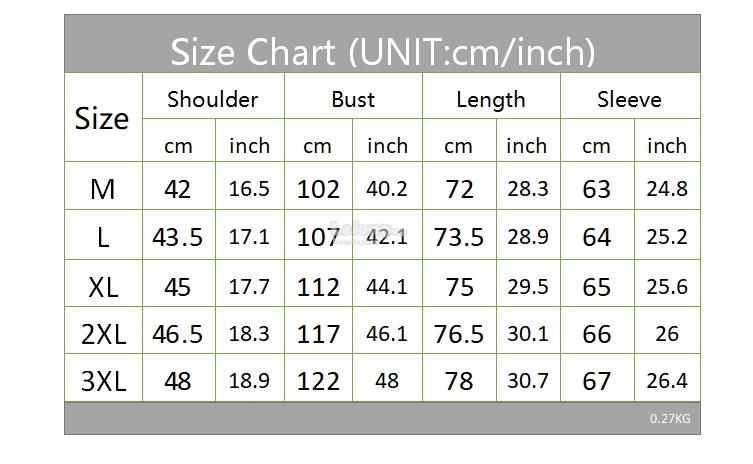 Large Size Chart Shirt