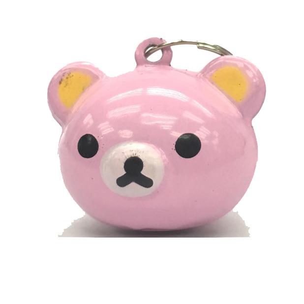 Cat & Dog Collar Bell Pink Bear Design 2pc