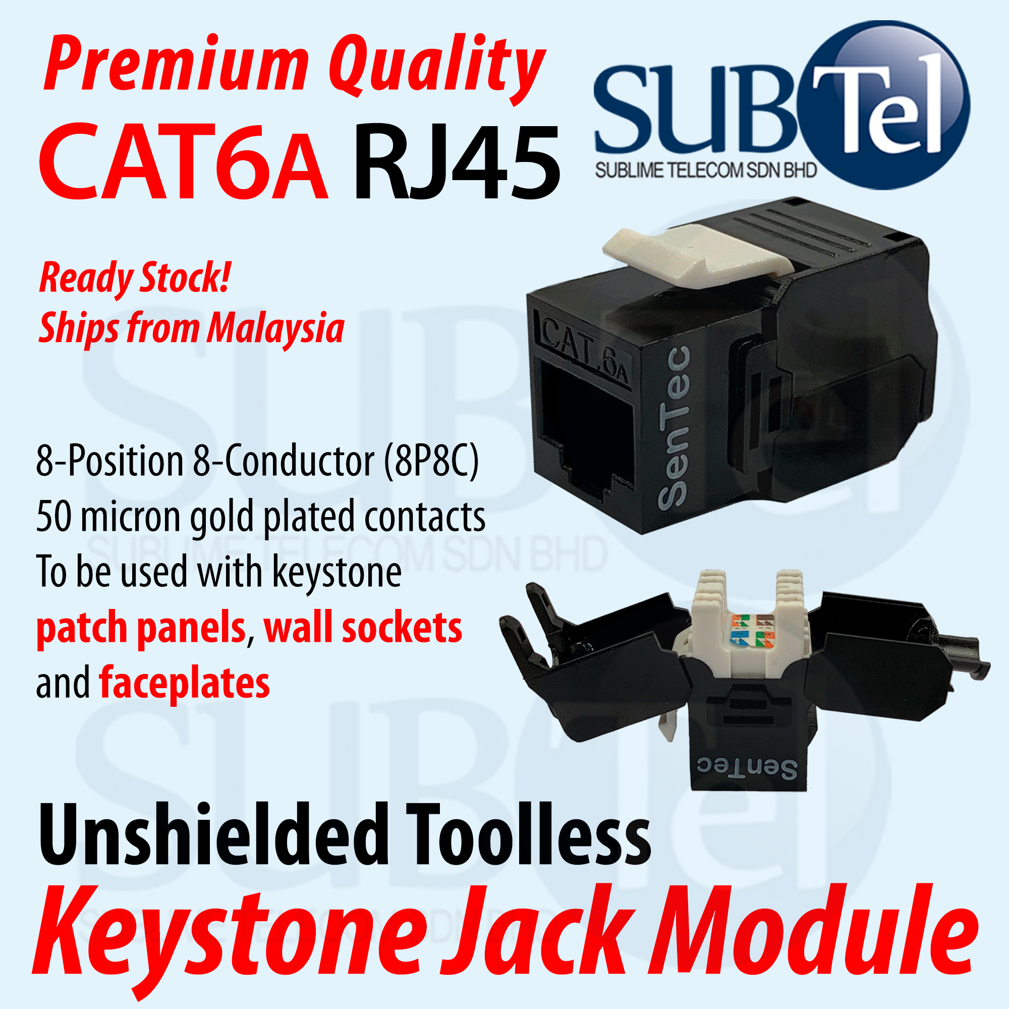 CAT6 CAT6A RJ45 Keystone Jack Module Malaysia LAN Network