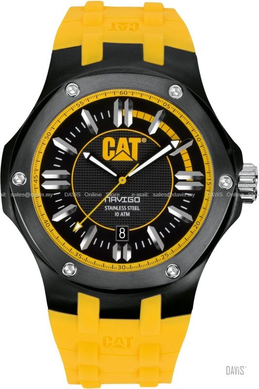 Caterpillar CAT Watches A1.161.27.127 NAVIGO Date Rubber Black Yellow