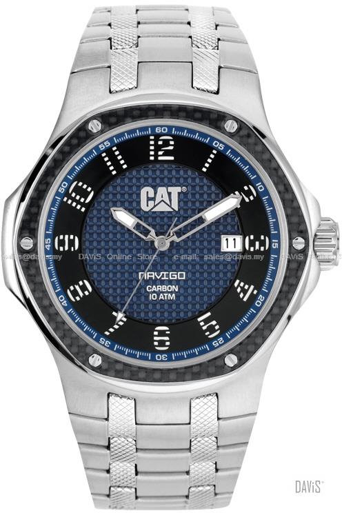 Caterpillar CAT Watches A5.141.11.616 NAVIGO Carbon Date Bracelet Blue