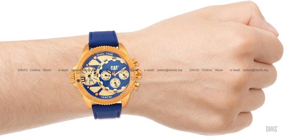 Caterpillar CAT Watches DV.199.36.639 DUAL TIMER Leather Blue Rose