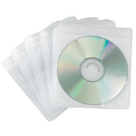 CD DVD SLEEVE SLIP POCKET COVER 0.1MM (100PCS)