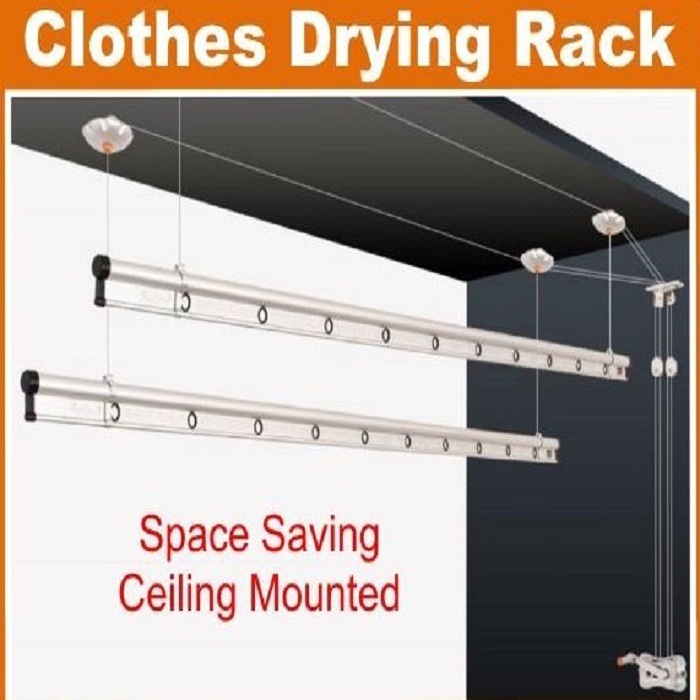 Ceiling Mount Lifting Hanger Clothe Rack