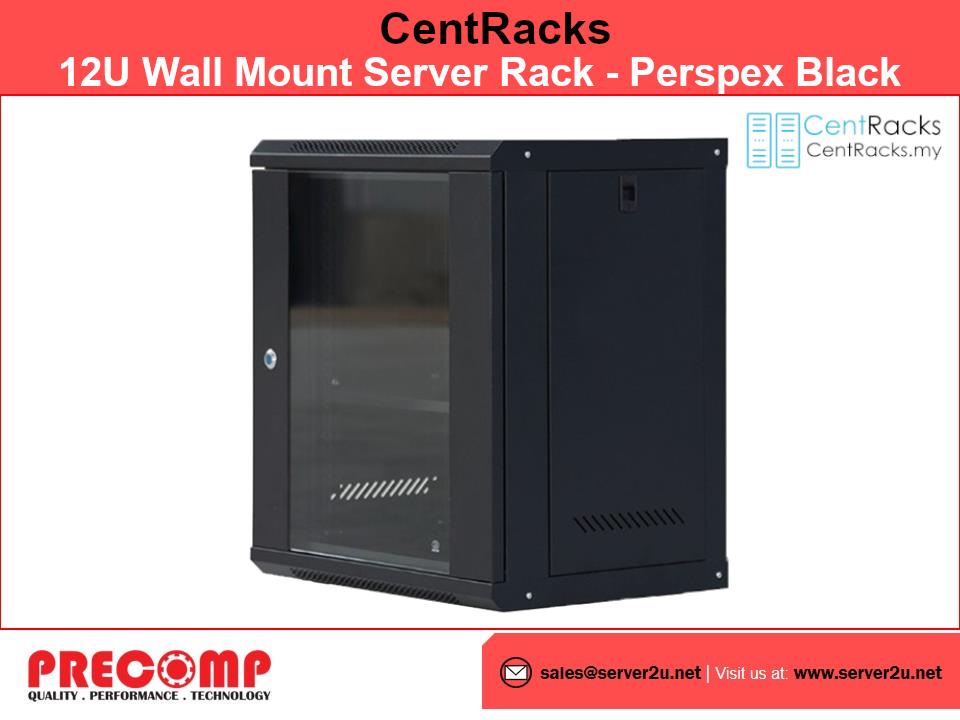 CentRacks 12U (60cm x 65cm x 60cm) Wall Mount Server Rack