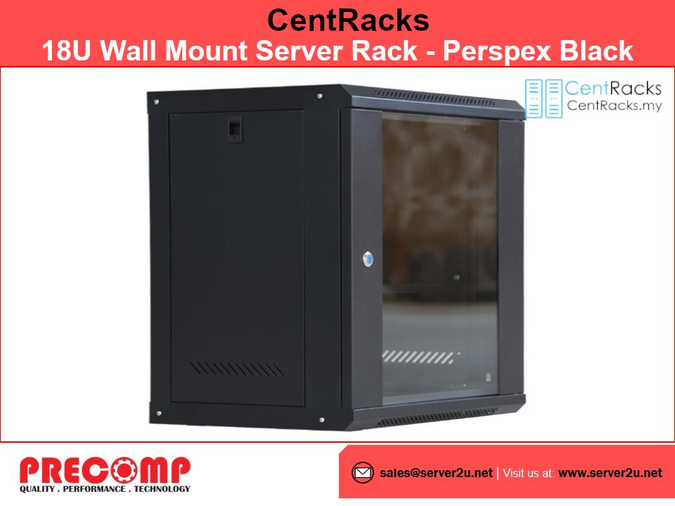 CentRacks 18U (45cm x 60cm x 85cm) Wall Mount Server Rack