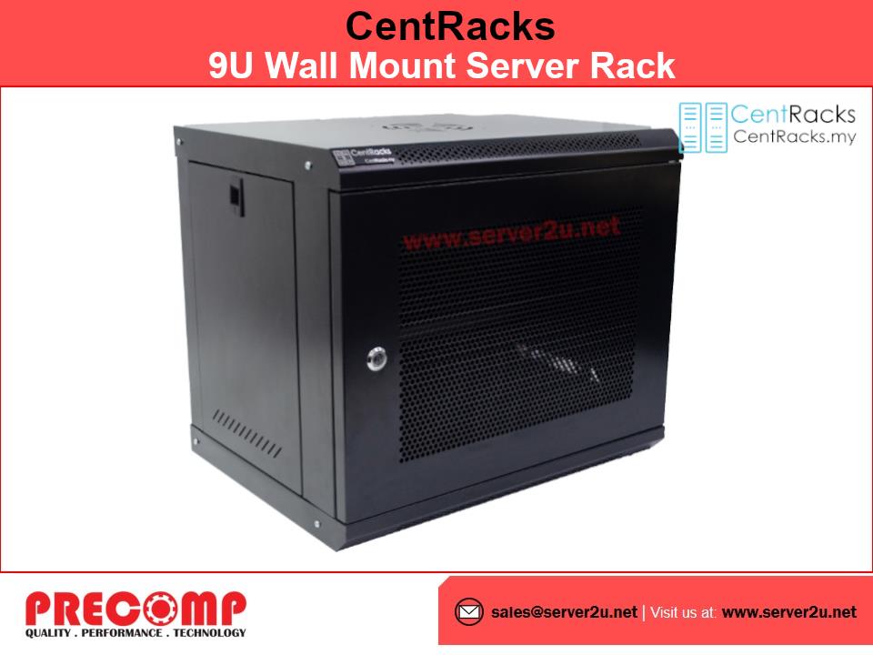 CentRacks 9U (40cm x 45cm x 53cm) Wall Mount Server Rack