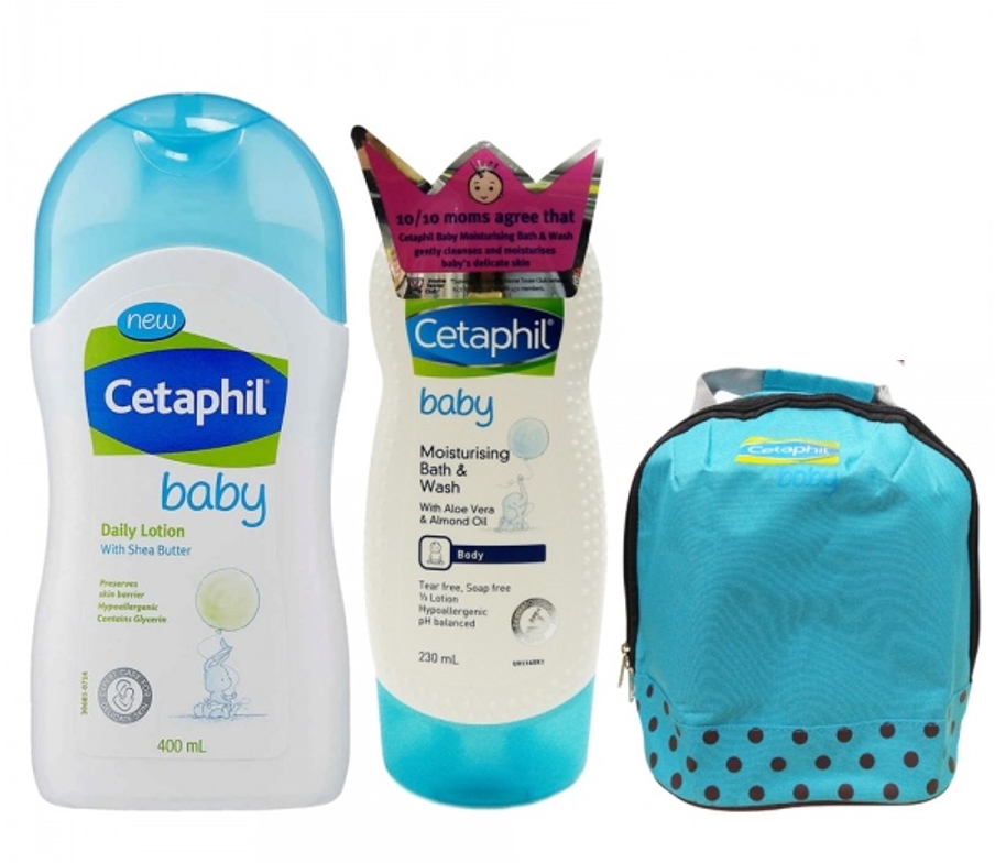 Cetaphil Baby Moisturizing Bath  &amp; Wash (230ml) + Daily Lotion (400ml)