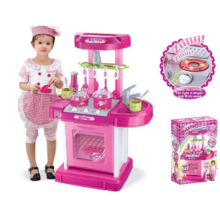 kitchen play set pink