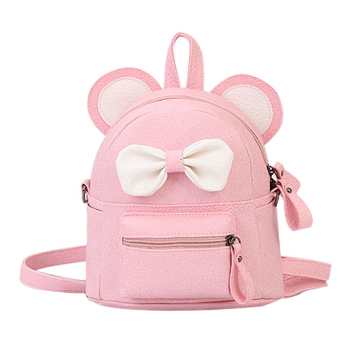 Children's Cute Bow Smile Small Women Backpack Shoulder Bag