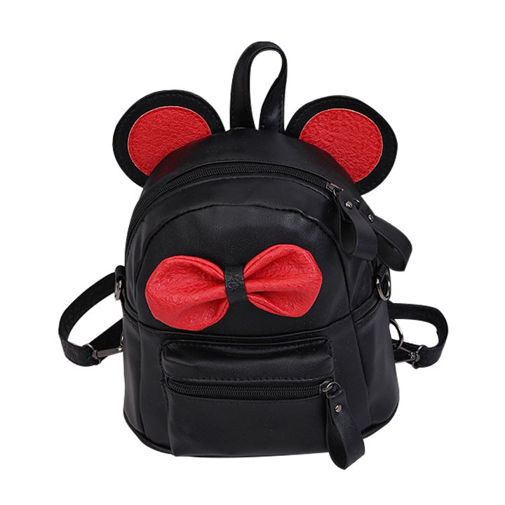 Children's Cute Bow Smile Small Women Backpack Shoulder Bag