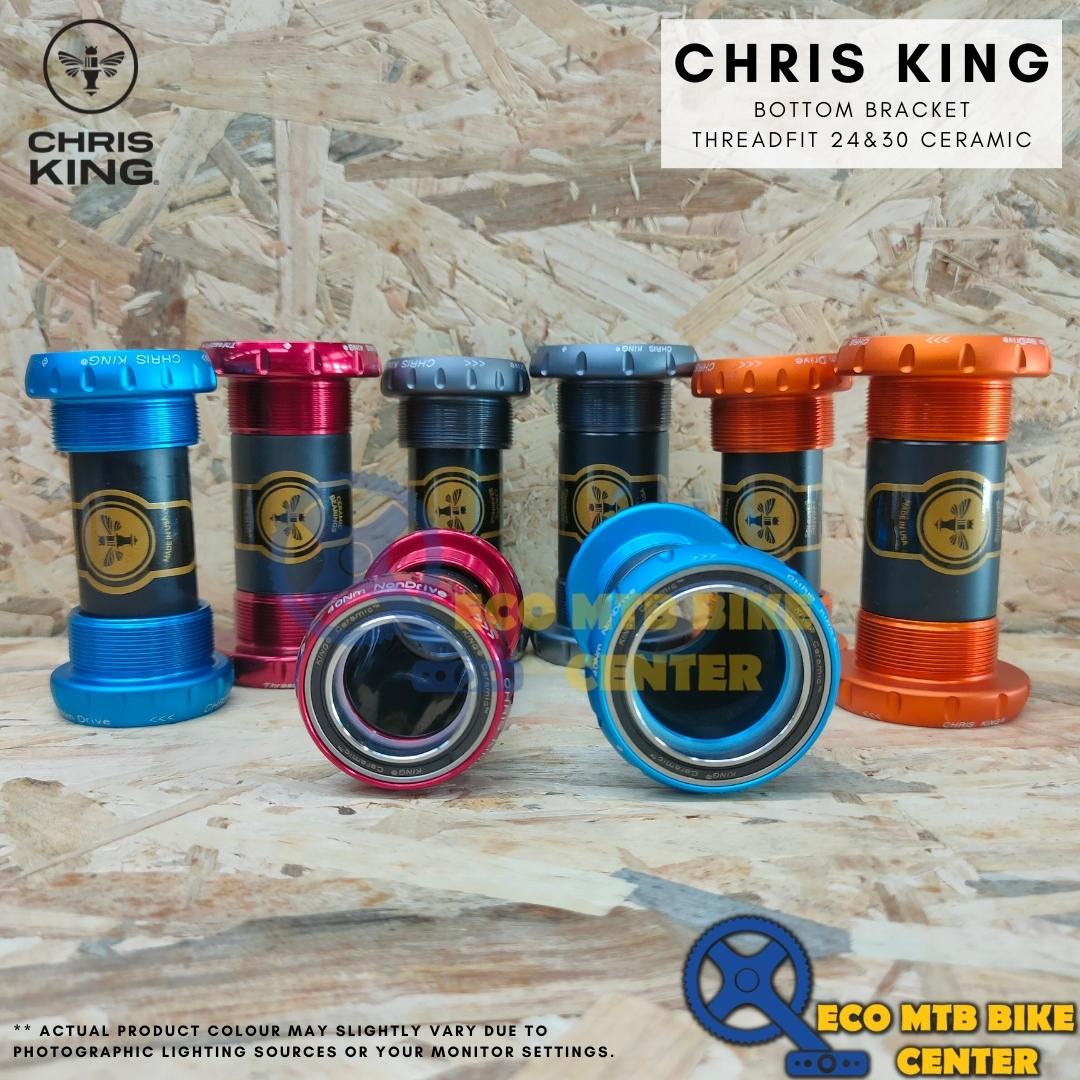 CHRIS KING Bottom Brackets Threadfit 24mm / 30mm Ceramic (W/O Fit Kit)