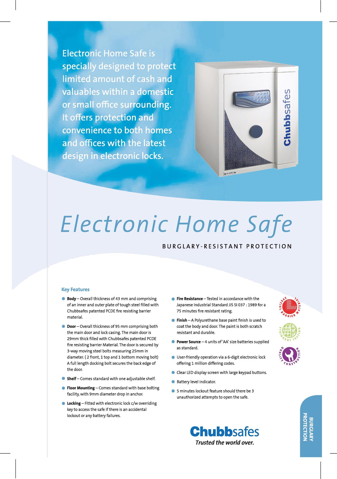 Chubbsafes Electronic Home Safe (57k (end 1/25/2019 6:27 PM)