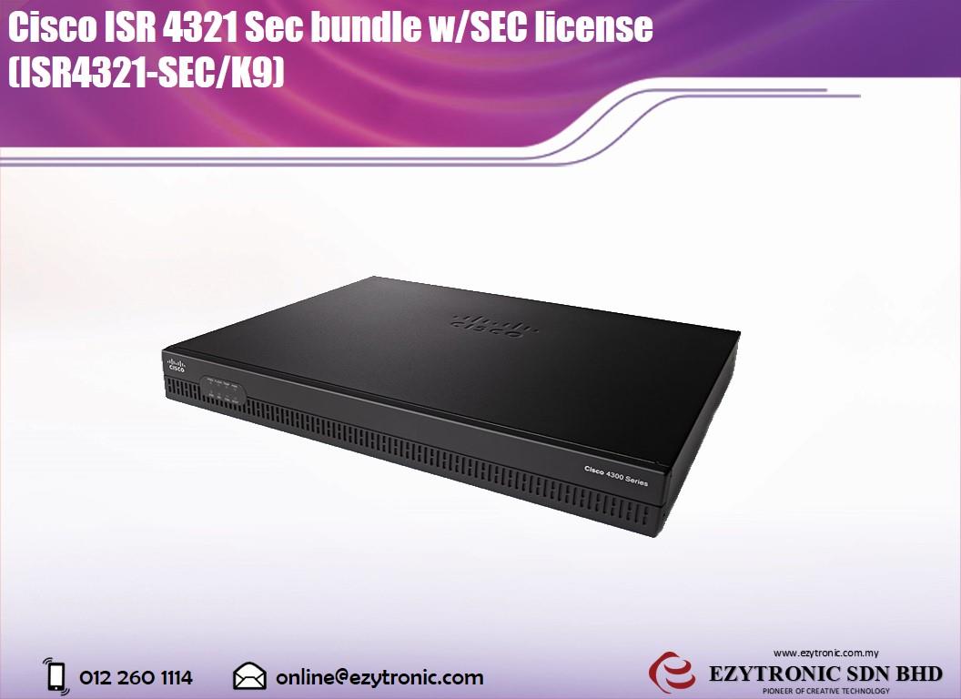 Cisco ISR 4321 Sec bundle w/SEC lice (end 1/2/2019 12:15 PM)