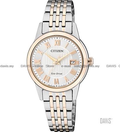 CITIZEN . FE1084-51A . Eco-Drive . W . Date . Pair . SSB . Two-tone