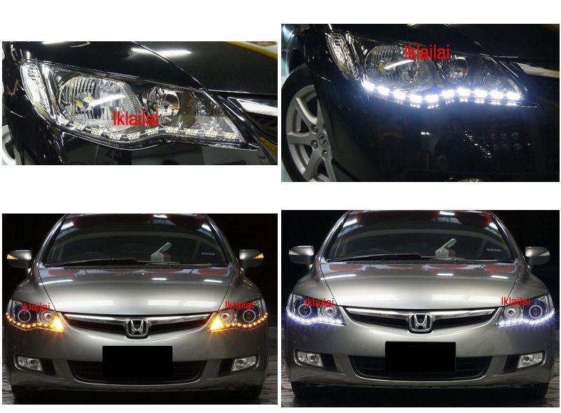 Civic FD Head Lamp 2-Function DRL R8 [Wish / Myvi Others to Modify-in]