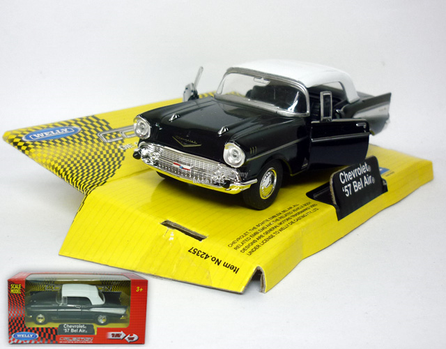 Classic model car - 1957 Chevrolet bel air hard top #Black