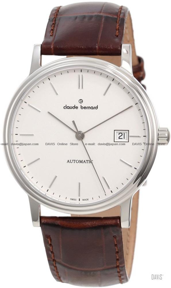 Claude Bernard . 80084 3 AIN . Classic (M) Auto Date Leather White