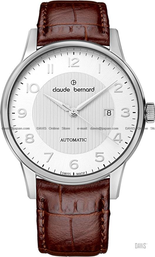 Claude Bernard . 80091 3 ABN . Classic (M) Auto Date Leather White