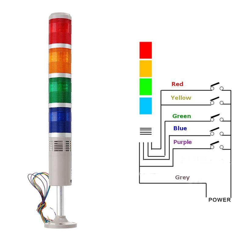 CNC Machine Tower Warning Light LED Indicator Alarm Signal Buzzer