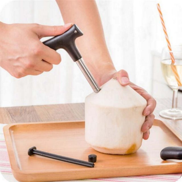 Coconut Opener Drill Coco Water Punch Tap Drill Straw Open Hole Tool Cut Tools