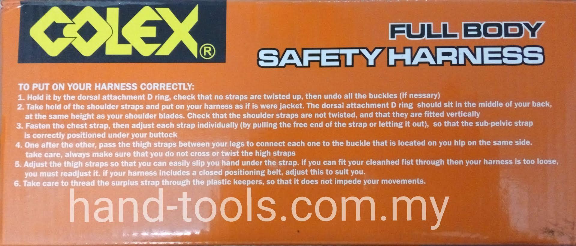 COLEX SHH-399 Full Body Safety Harness C/W Big Hook