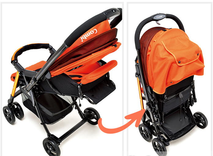 combi stroller orange