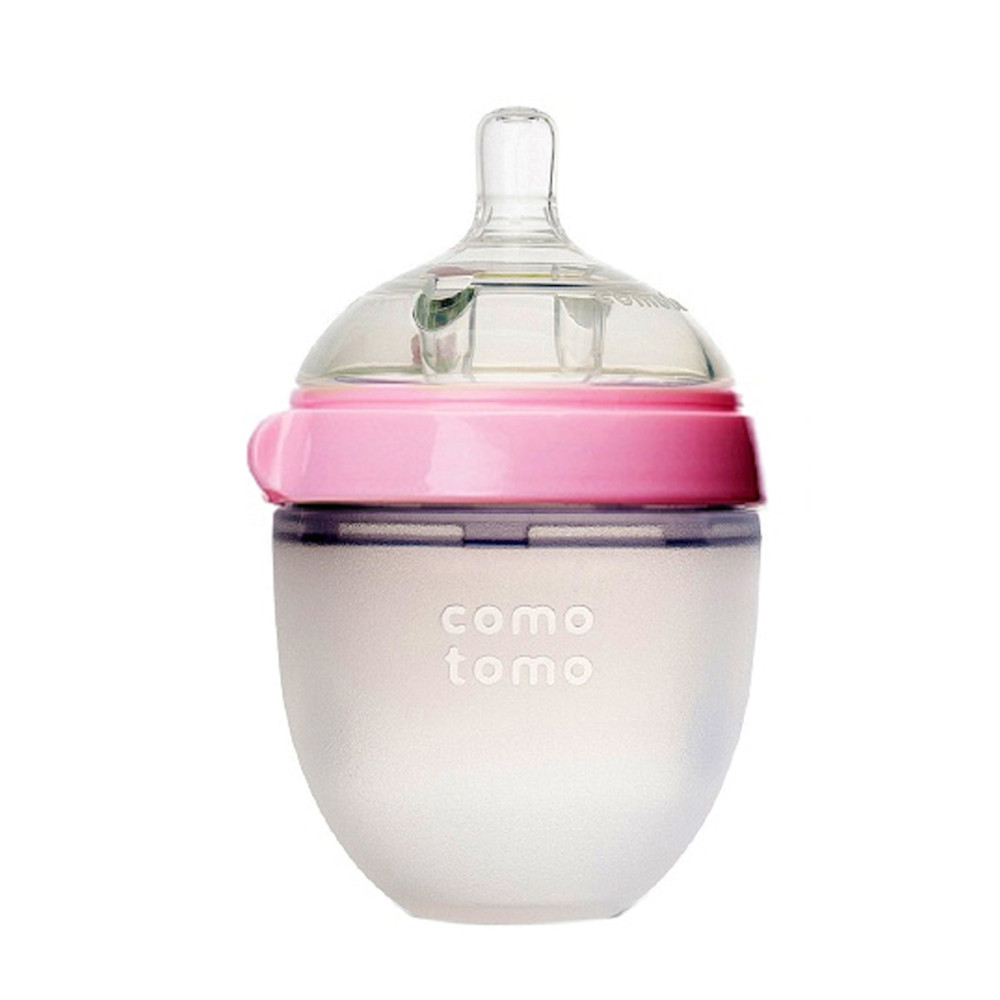 Comotomo Natural Feel Baby Bottle 150ml Pink