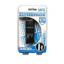 Compact 3600mAh White/Black Rechargeable Battery Pack Wii Remote w USB
