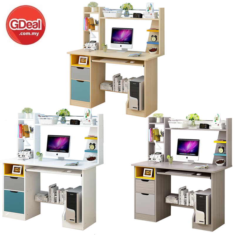 Computer Desktop Home Desk Bookshelf Combination Simple Table B2352