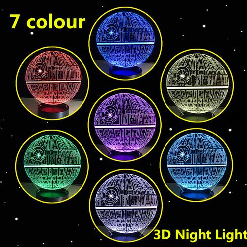 Cool 3D Illusion Platform Night Lighting Touch Botton 7 Color Change D