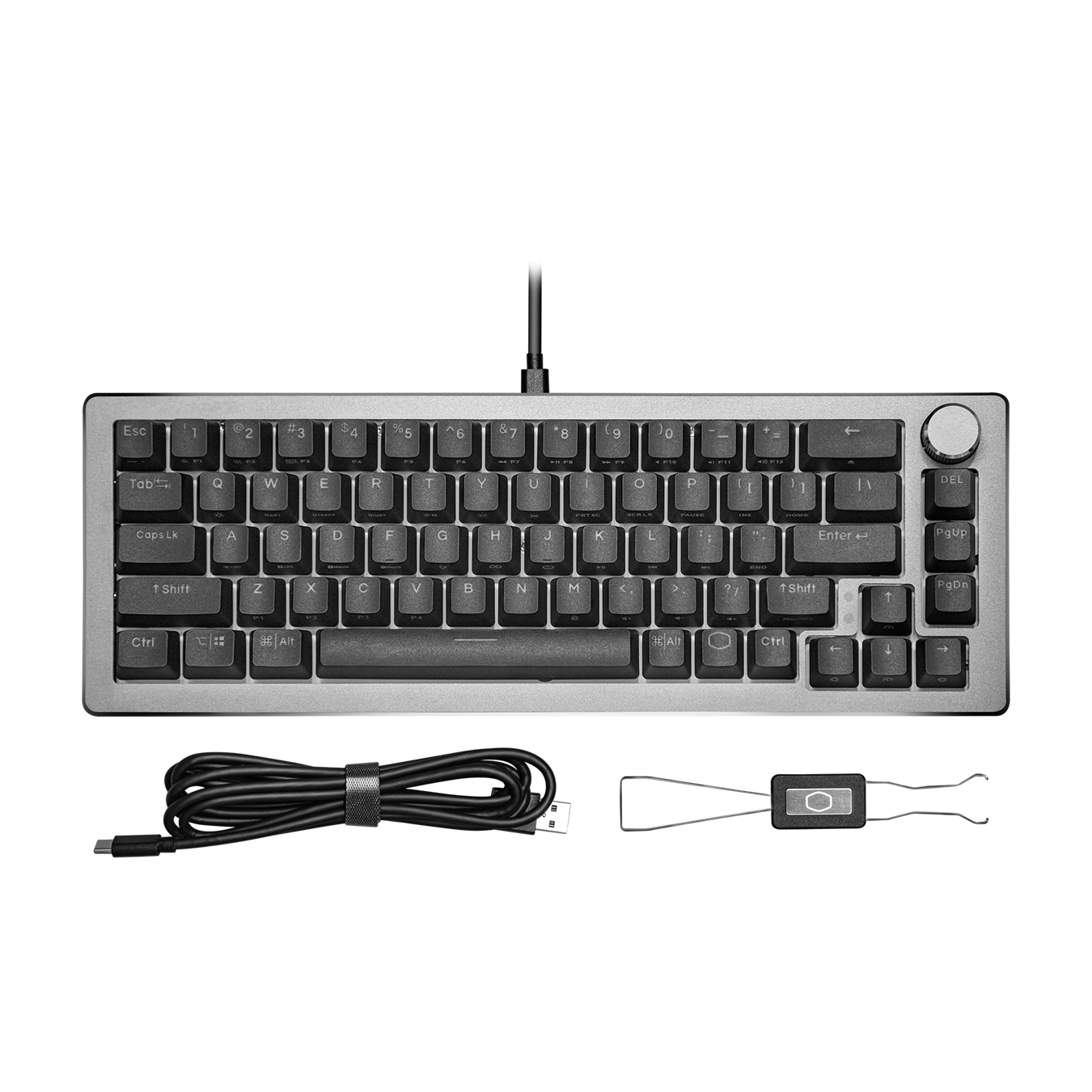 COOLER MASTER CK720 HOT-SWAPPABLE 65% SPACE GRAY KEYBOARD-BROWN SWITCH