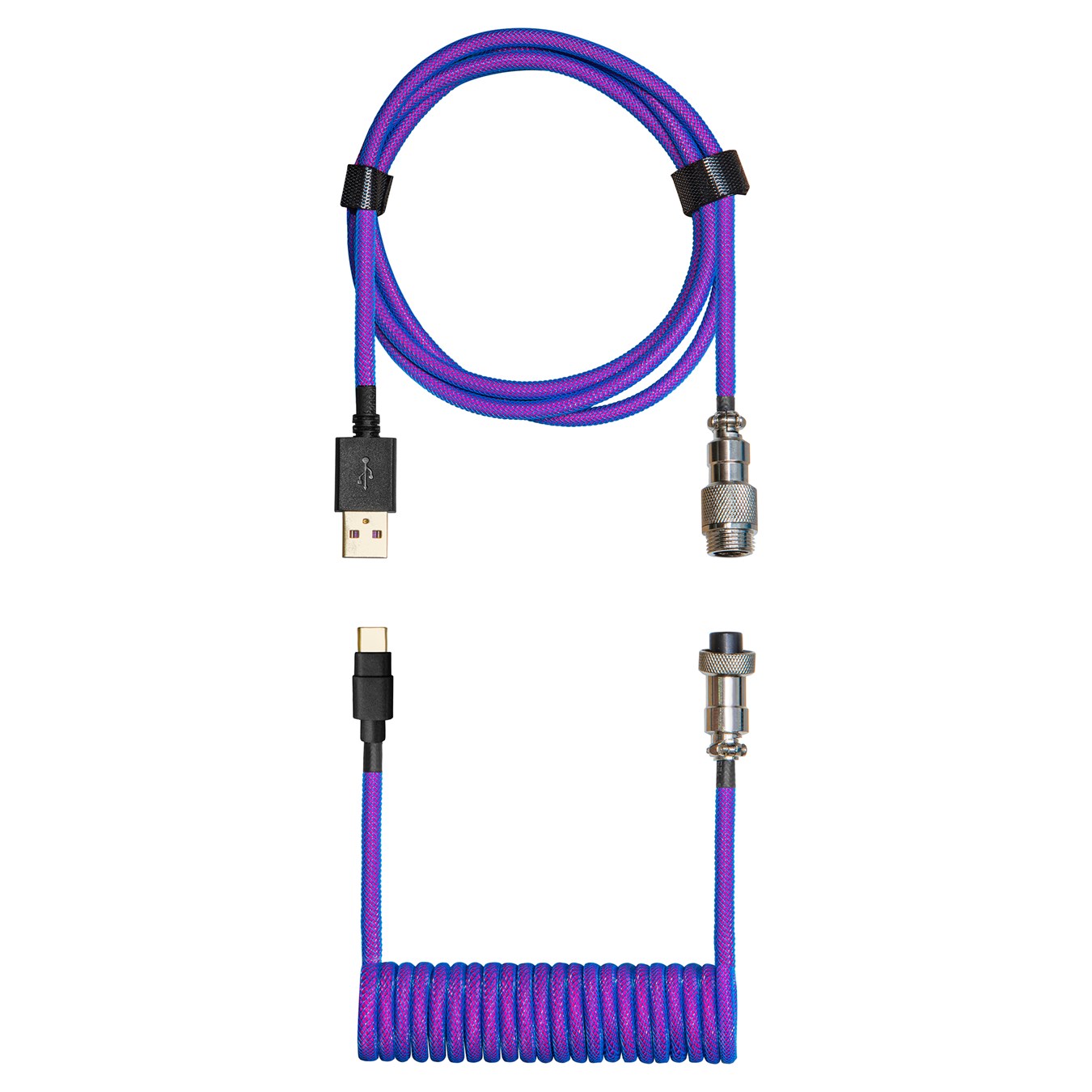 COOLER MASTER COILED CABLE THUNDERSTORM BLUE-PURPLE - KB-CLZ1