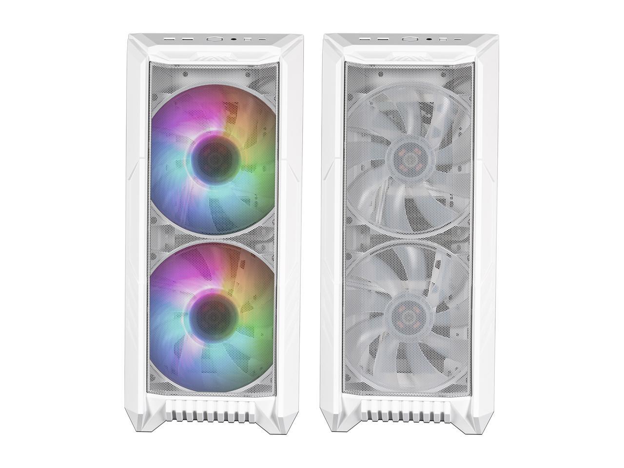 COOLER MASTER HAF 500 TEMPERED GLASS ATX MID TOWER CASE WHITE