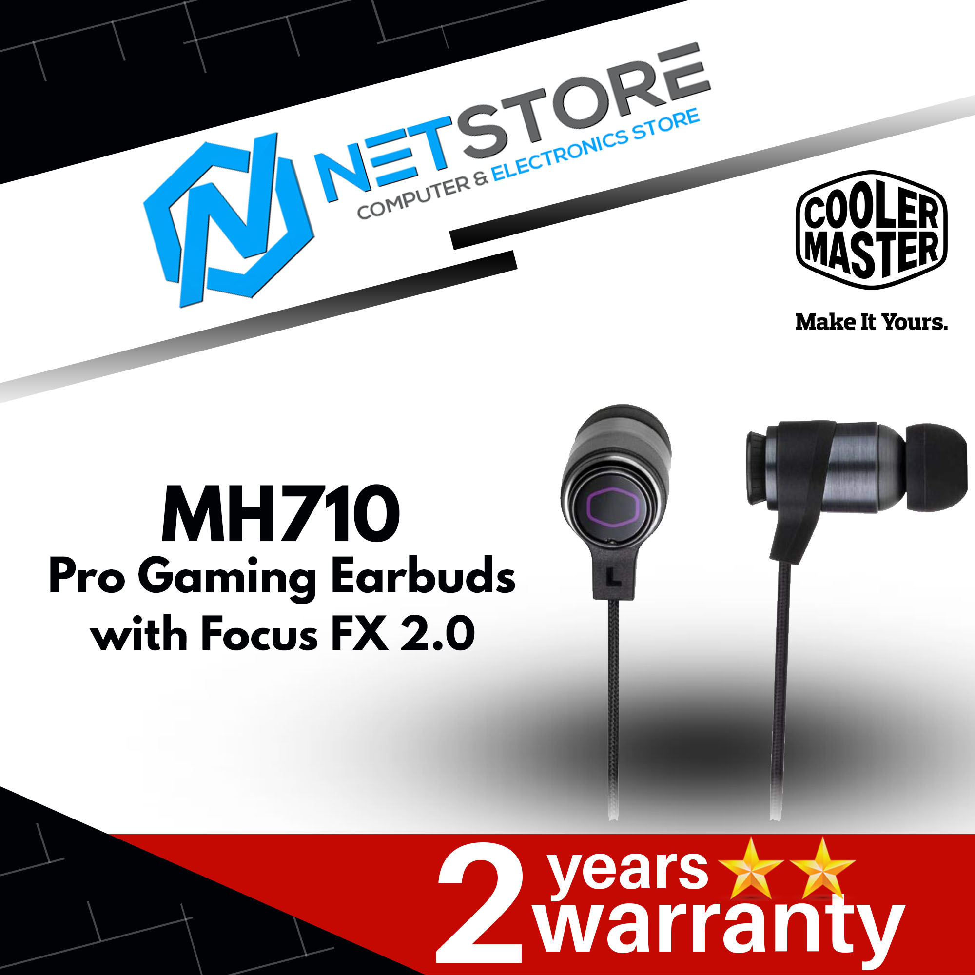 Cooler Master Masterpulse MH710 Pro Gaming Earbuds with FOCUS FX 2.0