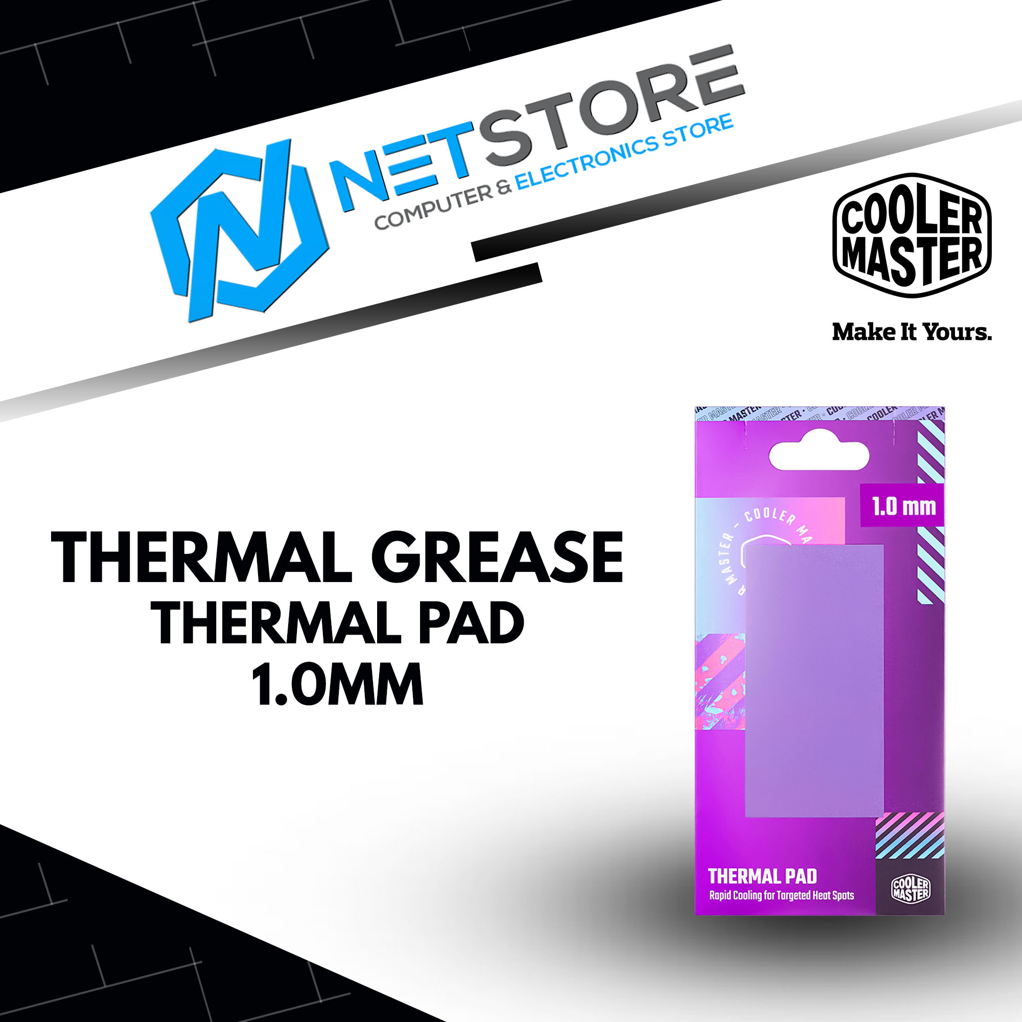 COOLER MASTER THERMAL GREASE THERMAL PAD 1.0MM - TPX-NOPP-9010-R1