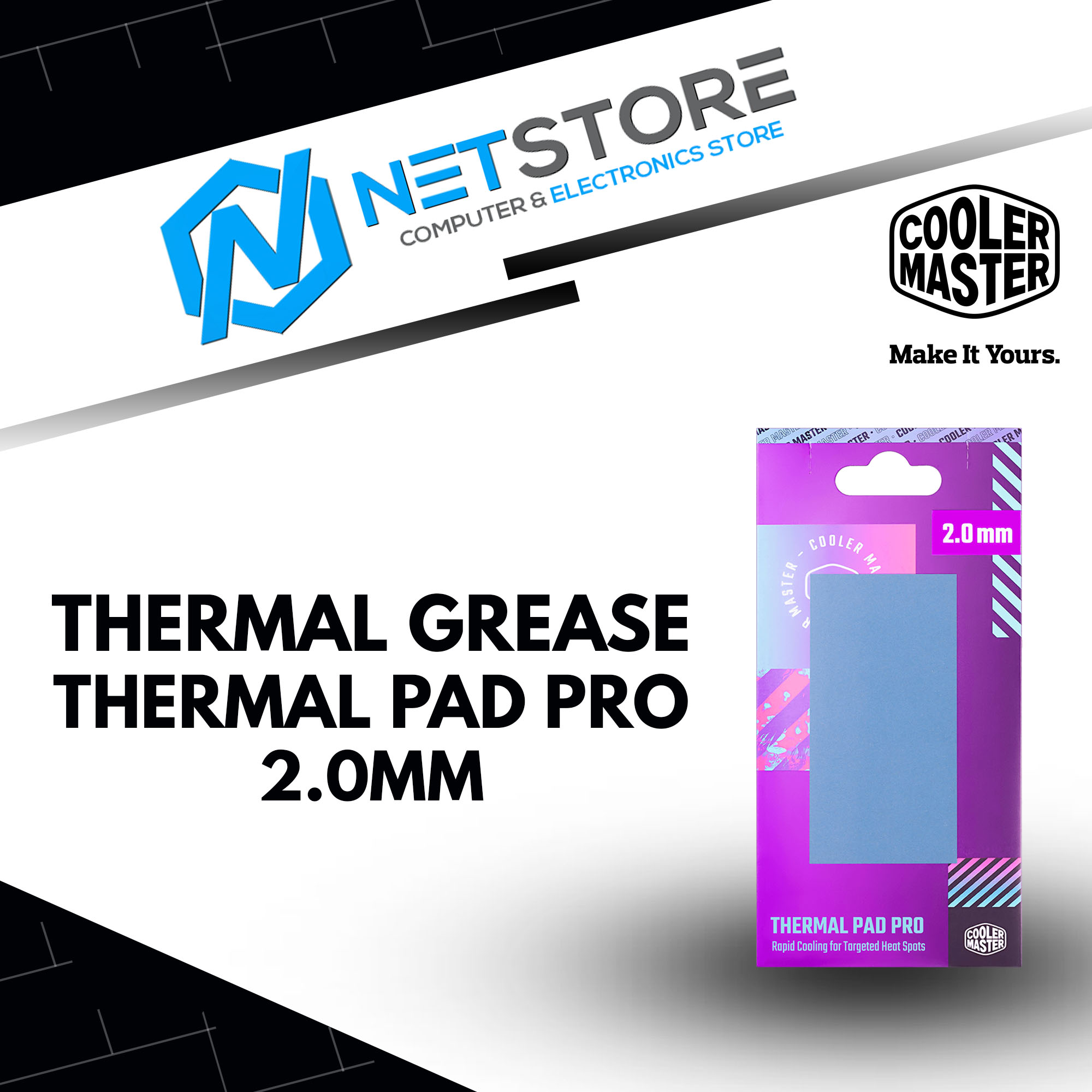COOLER MASTER THERMAL GREASE THERMAL PAD PRO 2.0MM - TPY-NDPB-9020-R1