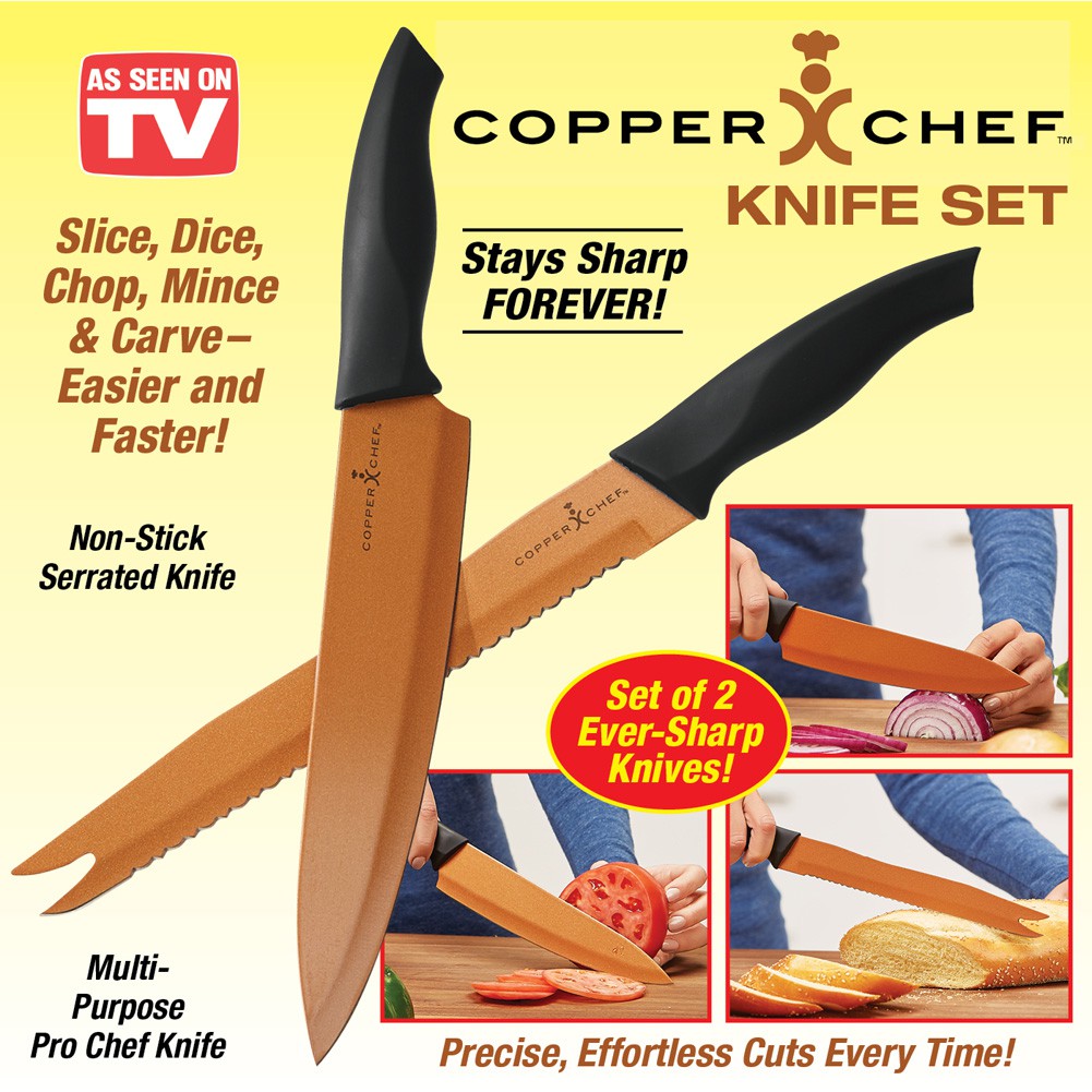 Copper Chef 2-Piece Ever Sharp Knife Set